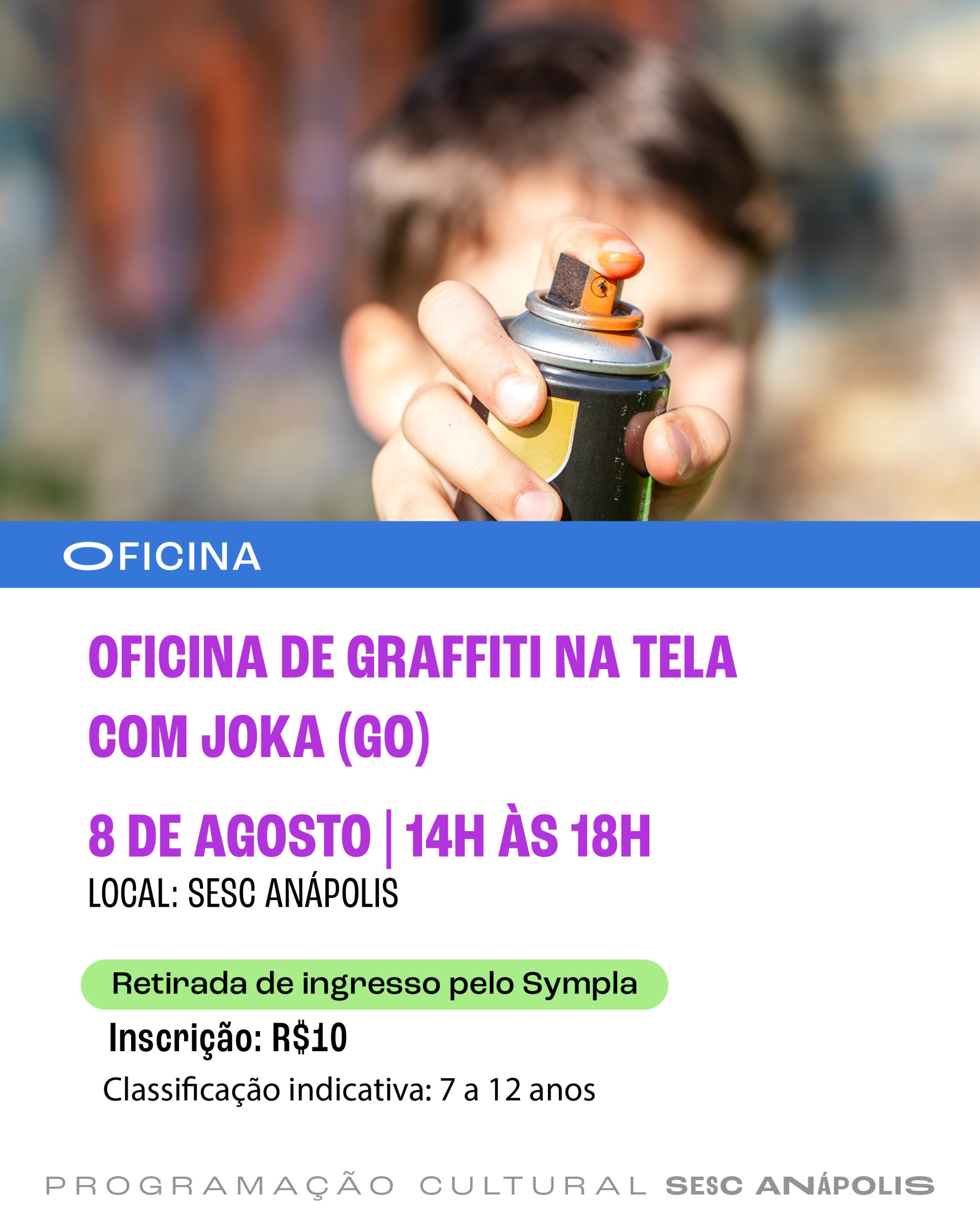 Sesc Anápolis realiza Oficina de ‘Graffite na Tela’ – VAGAS ESGOTADAS