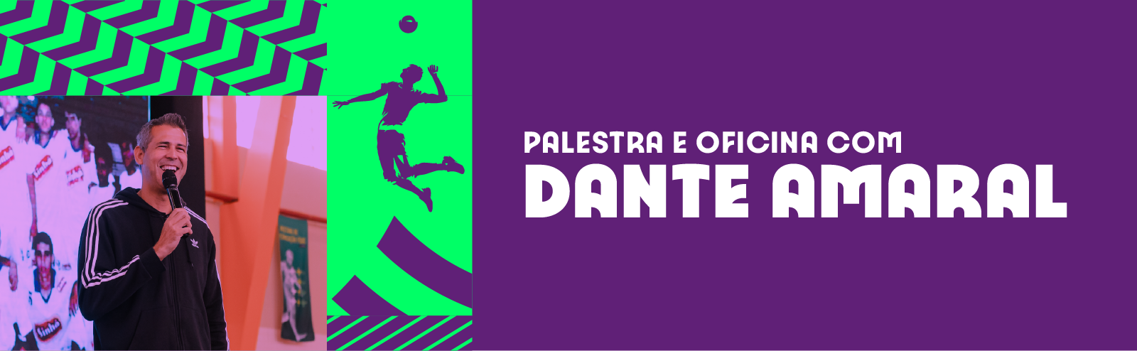 Palestra e oficina de voleibol com Dante Amaral