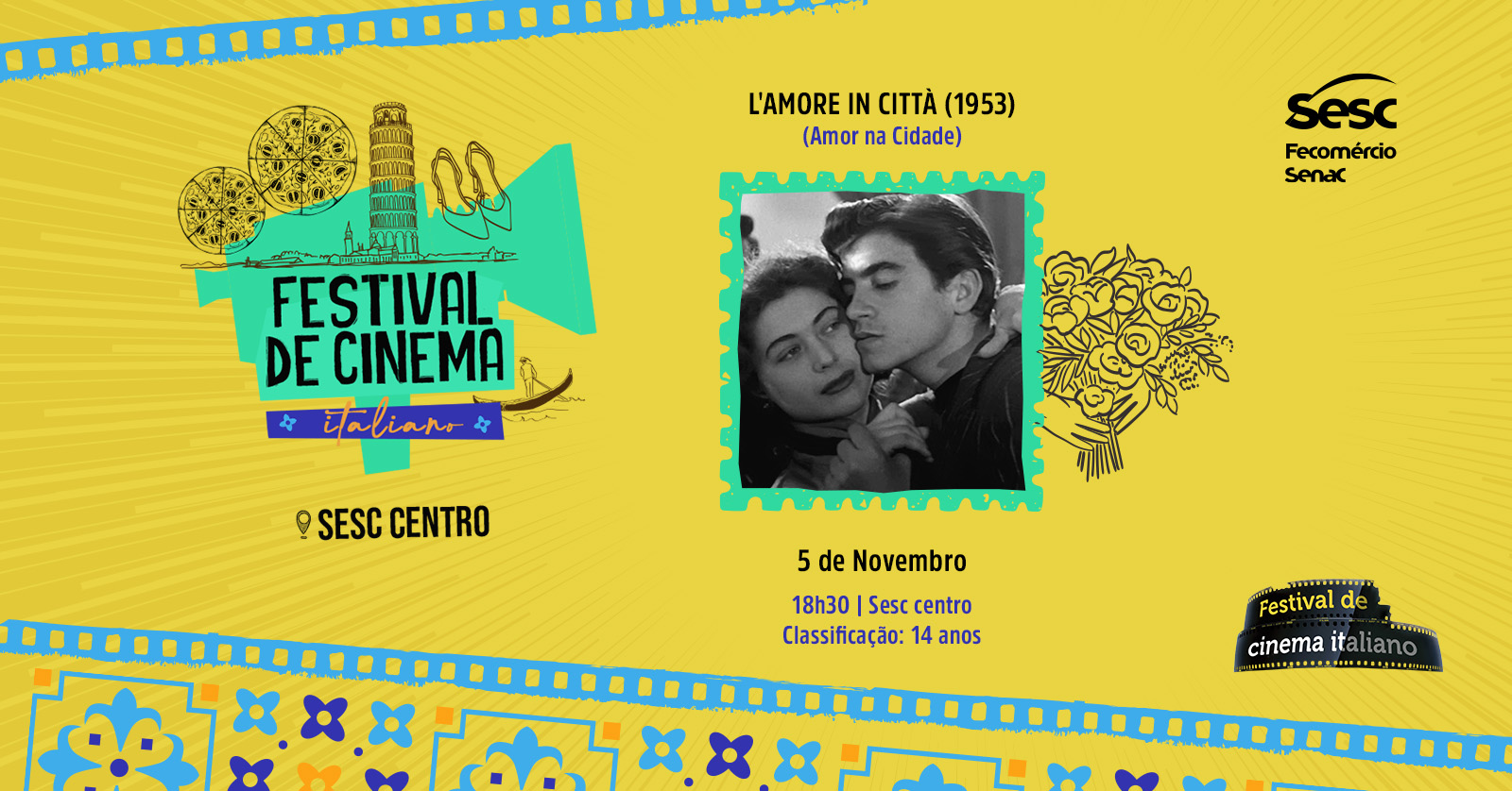 Sesc Goiás apresenta 20º Festival de Cinema Italiano no Brasil