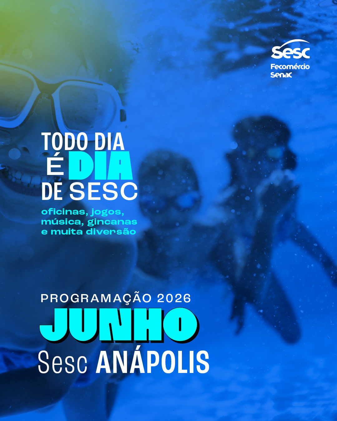 Programação recreativa de junho no Sesc Anápolis  