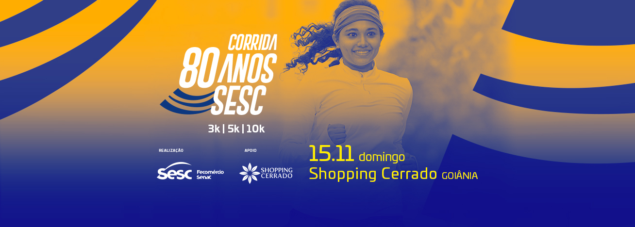 Sesc Goiás promove corrida de rua em comemoração aos 80 anos da instituição